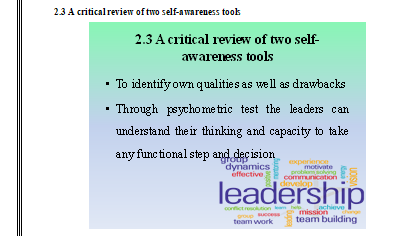  A critical review of two self-awareness tools
