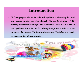 Travel and tourism sector introduction