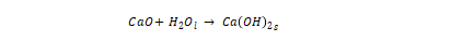 Formation of calcium Hydroxide
