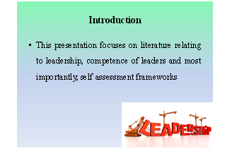 leadership, leader competence and self-awareness frameworks