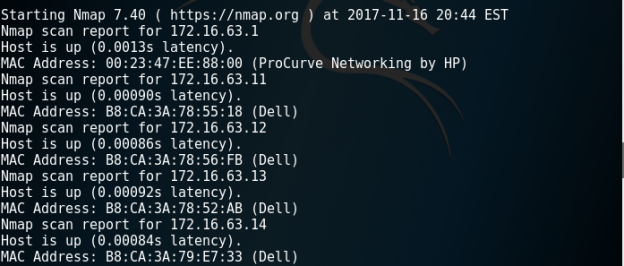 port scanning with TCP using Nmap