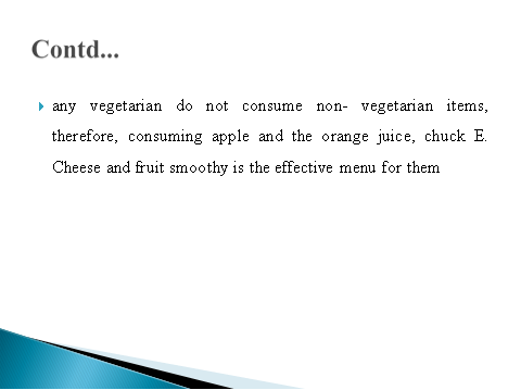 vegetarian and non- vegetarian items