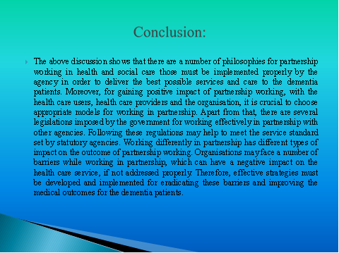 Conclusion on Partnership