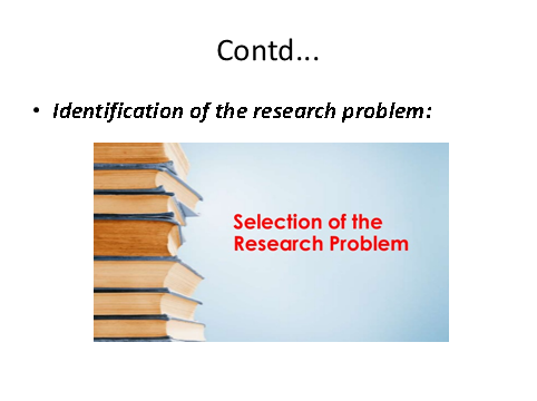 Identification of research problem