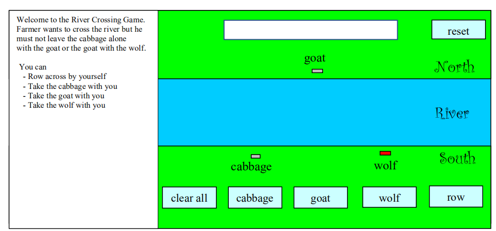 Basic river crossing layout